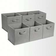 6 Stücke/3 Stücke/1 Stück quadratische Stoffaufbewahrungsboxen ohne Deckel, faltbare Aufbewahrungskisten für Zuhause zur Organisation von Kleidung und Haushalt