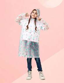 Impermeable de alta calidad para niña material resistente diseño elegante protección lluvia facilita movimiento colores surtidos cómoda y ligera para actividades escolares - Rosa Pálido - Ver 3