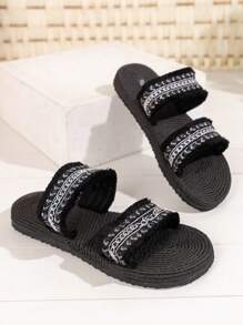 Non-Slip Lightweight Easy Wear Children's Sandals With Back Strap, Comfy Indoor & Outdoor Slide Slipper For Boys & Girls
