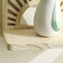 1pc Minimalist Wooden Hanging Wall Shelf For Home Decor, Plant Pot, Vase And Ornament Display