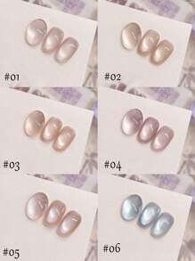 10ml Spring Summer Nine-Layer Purple White Cat Eye Gel Nail Polish Nail Salon 2025 New Style Spring Summer Popular Ice Transparent White Glass Bead Nail Art Nail Supplies
