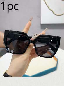 3pcs/1pc Special-Shaped Large Frame Cat-Eye Girl Decoration Items Three Pairs Of Combination Sets Simple And Elegant - Suitable For Beach Vacation Clothing Decoration Street Retro