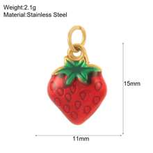 1 Pc Fashion Jewelry Compact Pendant Cherry Strawberry Mango Watermelon Stainless Steel Fruit DIY Women's Vacation Beach Accessories And Accessories