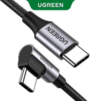  UGREEN USB Type C 转 USB C PD 60W 数据线，兼容 16、16 Pro Max、15、15 Plus、15 Pro、15 Pro Max，兼容小米，兼容 OnePlus 90 度直角 Nan 快速充电