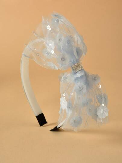 شريط رأس من الدانتيل لحفلة عيد ميلاد الفتيات، تاج للأداء المسرحي، مع فستان الأميرة كإكسسوار شعر للفتيات