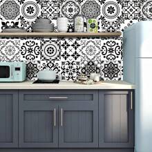 16 Peças Adesivos de Parede com Imitação Vintage de Azulejos Cerâmicos, Autoadesivo para Sala de Estar, Cozinha, Banheiro, Decoração de Escada, Brilho Removível, Decoração de Ambiente Personalizada para Decoração Doméstica