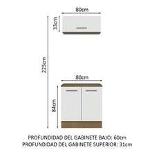 Modular Integral Furniture Garage Storage Madesa Brown And White Color - Coklat/Putih - View 3