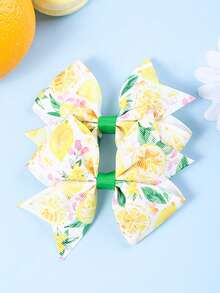 2pcs Cross-Border Ribbed Solid Color Bow Hair Clips, Adorable Floral Swallow Tail Hairpins Wholesale - Multicolor - View 9