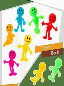 2/15pcs Set Fashion Squishy Toys, TPR Smiling Face Squeeze Stress Relief Relax Stretch Toys, Suitable For Party, Campus, Graduation Ceremony, Gift Reward