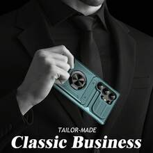 军工防摔 360° 可旋转军用级防摔手机壳带卡槽支架，兼容 11/12/13/14/15/16 Pro Max、S22/23/24/25+、A04/A05/A14/A15/A24/A25/A34/A54/A56/A36/A26，防水防震防刮 - 綠色 - 查看 5