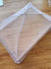 New Hot Selling Cross-Border Insect Proof Home Outdoor Picnic Dust Proof Food Cover Folding Mesh Square White Cover Vegetable Cover Fly Proof Vegetable Cover, Foldable Mesh Food Cover