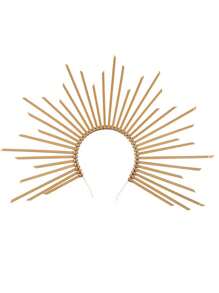 1 Pezzo di Fascia per Capelli a Corona da Donna, Fascia per Capelli da Dea, Fascia per Capelli da Sole (Con Sei Stili tra Cui Scegliere) Adatta per Feste, Fotografia, Giochi di Ruolo, Festival, Streetwear Regale, Esibizioni sul Palco Fotografico, Accessori Cosplay per Ognissanti