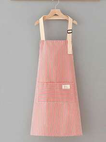 Apron - Simple & Fashionable Kitchen Cooking Working Apron, Stripe Pattern, Anti-Oil For Household - Multicolor - View 21