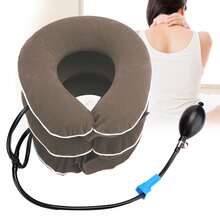 Inflatable Cervical Collar Adult Home Neck Stretching Devices Traction Support BraceGray - Dark Grey - View 7