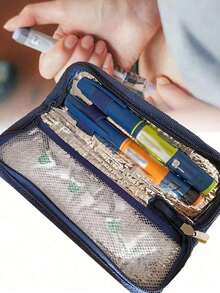 Insulated Portable Insulin Cooling Bag - Can Hold Ice Packs, Lightweight And Easy To Carry, Zipper Design, Travel Storage Bag, Emergency Bag, Medical Bag, First Aid Kit, Portable Medicine Cooler Bag, Suitable For Insulin Pens And Glucose Meters, Beach Travel Accessories, Car Accessories, Summer Travel Essential, Holiday Travel Essential, School Supplies, Back To School Supplies - Multicolor - View 11
