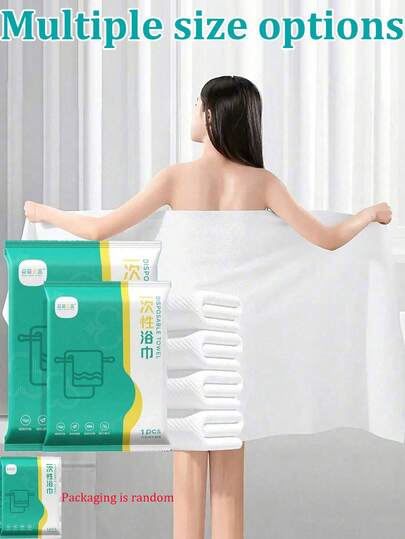 Serviettes de bain jetables portables, plus grandes et plus épaisses, emballées individuellement, douces, amicales pour la peau et confortables pour le bain, très absorbantes, convenant aux voyages d'affaires, aux familles, aux vacances et au camping. Serviette de bain jetable pliable, emballage portable individuel, serviette de bain extra épaisse, très absorbante, douce et amicale pour la peau, convenant aux voyages d'affaires, au tourisme, au camping, aux activités en plein air, aux vacances à la plage et à d'autres endroits