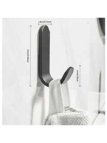 5pcs Multifunctional Stainless Steel Hanger Hooks - Self Adhesive Rack Hook For Bathrobe And Towel Rack - Perfect For Kitchen, Bathroom, And Wall Door Organization