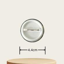 1pc 4.4cm/1.73inch Pattern Safety Pin Badge, Button Badge, Suitable For Attaching On Clothes, Bags, Backpacks, A Fun Gift For Family And Friends - Black - View 2