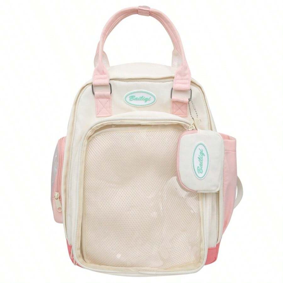 2025 New Work, Double Shoulder Ita Bag, Large Capacity, Transparent Autumn And Winter Jelly Bag, Student Class Backpack, Ita Bag - 白色 - 查看 1