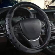 1 Stück stilvoller Kunstleder Lenkradabdeckung mit Herzmustern in Rot und Schwarz - passend für alle Autos, ganzjährig, Sport-Innen-Zubehör, süß, Kraftfahrzeug Innen-Bedarf