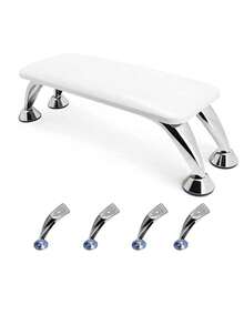 Large Armrest Manicure Pad, Ultra-Soft Leather Hand Rest Cushion Suitable For Finger & Toe Nails, Removable Manicure Tool Accessory, Professional Manicure Hand Pillow Stand For Salon Use - White - View 11