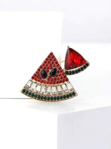 Fashionable Watermelon Brooch For Women Fruit Pin Suitable For Wearing With Dress, Suit, Hat, Shoes, Flower Scarf Banquet, Wedding, Summer Vacation, Jewelry