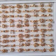 10pcs/Pack Luxury Zirconia Inlaid Zinc Alloy Women's Ring Set, Elegant Multi-Style Mixed Fashion Rings For Party, Wedding, Daily Wear, Fashion Jewelry, Best Gift, Random Delivery