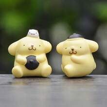 Sanrio A Set Of 4pcs/5pcs Sanrio Series Ornaments PVC Material Pudding Dog Series Unique Appearance Gift First Choice High Playability Suitable For Halloween Christmas Gift Collection Decoration, Etc. (The Product Has Slight Defects, Which Is Normal, Please Be Careful If You Mind,) (Some Parts Are Random, Packaging Is Random)