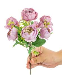 1/3PCS Artificial Peony Flowers Bouquets Hydrangea Ball Chrysanthemum Halloween Valentine's Day Gifts Birthday Party Decorations Wedding Flower Baskets Bride Holding Flowers Home Furnishings Dining Rooms Bedrooms Windowsills Vases For Decorations New Year Decorations Outdoor Gardens Start Of School Season