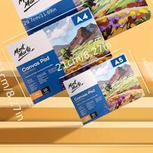 Blocco di tele per dipingere, 10 fogli, formato A4 e A5, 280g/m², adatto per pittura ad olio e acrilica, materiale per pittura con tecniche miste, forniture scolastiche