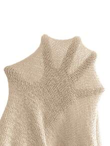 女式度假风格 V 领露背性感针织毛衣裙露背刺绣开腿无袖及地缎面长裙细肩带花卉紧身海滩长款罩衫夏季侧开衩鸡尾酒会礼服