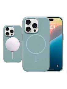 Magnetic 1 Pack Silicone Magsafe Compatible Phone Case, Magnetically Attached, Glossy Surface, Soft-Touch Lining, Full-Body Protection, Compatible With IPhone 16 Pro/16 Pro Max/16 Plus/16/15 Pro/15 Pro Max/15 Plus/15/14 Pro/14 Pro Max/14 Plus/14/13 Pro/13 Pro Max/13/12 Pro/12 Pro Max/12/11 Pro Max/11/11 Pro And Galaxy S25 Ultra/S25 Plus/S25