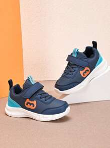 1 Paar leichte Jungen Sportschuhe mit weicher Sohle, Lederobermaterial, wasserdicht, geeignet für den Herbst