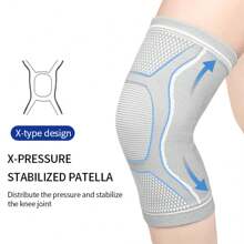 1 Paar elastische Kompressionsärmchen für das Knie, warme Kniestütze für Männer und Frauen, geeignet für Outdoor-Sport und Training