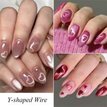 Y-Shaped Iron Wire Can Be Used With Magnets To Creat Heart Shapes Effect For Cat Eye Polish Magnetic Nail Art Tool Nail Art Accessories,Nail Supplies,Nail Tools,Nail Art Tools,Back To School,Nails,Nail Tools For Press On Nails