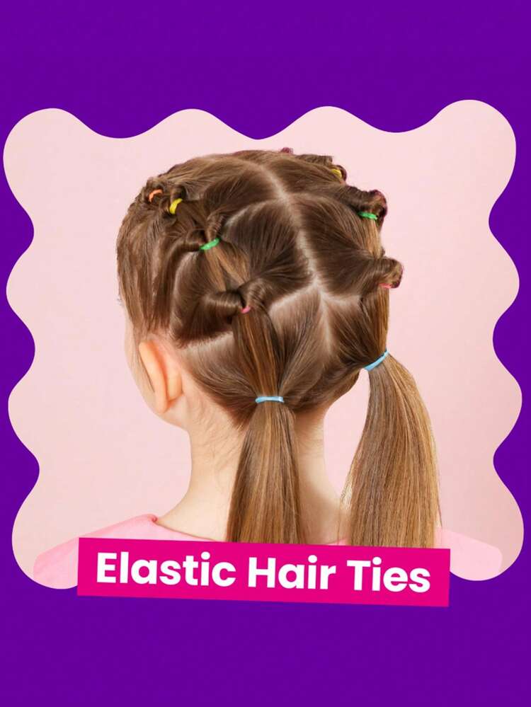 1003 piezas/Paquete Lazos de pelo elásticos de colores aleatorios, 24 colores disponibles, mini bandas de goma para el cabello, scrunchies de pelo suaves para niñas pequeñas, accesorios para el cabello de niñas, bebés, niños y niños pequeños - Multicolor - Añade 3