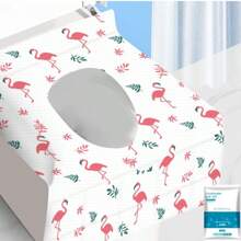 10 Pack Disposable Toilet Seat Covers XL 16x24 Inch - Portable Travel Toilet Liners For Public Use, Hotel, Hospital, Camping | Blue (50 Sheets)