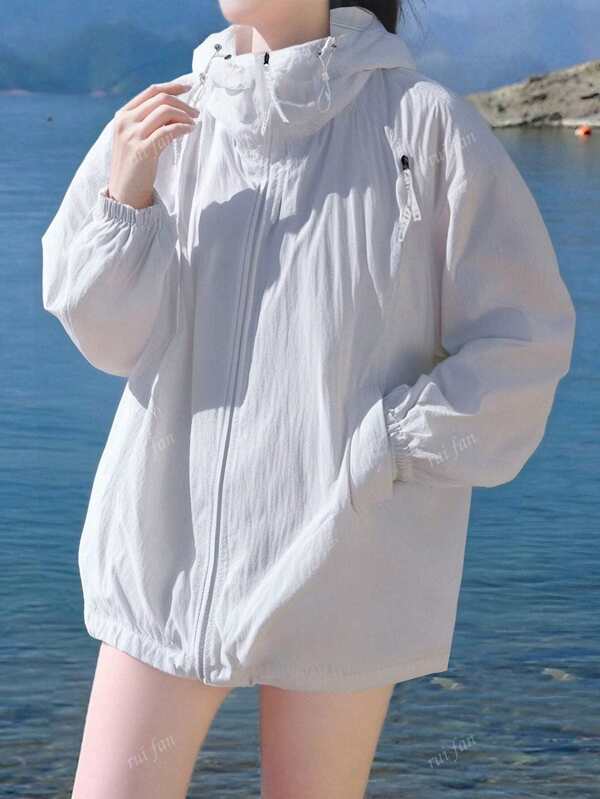 Veste légère et respirante à coupe ample avec protection solaire, pour l'été