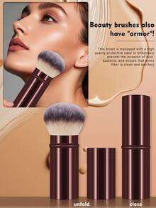 12-In-1 Makeup Brush & Sponge Kit | 3 Dual-Ended Brushes + 3 Eye & 2 Blush Tools + Makeup Sponge & Puffs For Flawless Base - Multicolor - View 6