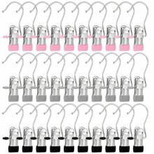 20/10/5 Pieces Of Stainless Steel Clothes Clip, Laundry Clothes Nail With Hook, Boot Hangers For Closet, Clips With Hooks, Portable Hanging Clothes Clip, Wardrobe Organizer, Multi-Function Single Clip Clothes Hanger, Bootleg Clip, Seamless Hooks Fabric Organizer For Pants, Hats, Skirts, Socks, Shoes Dress Pants Shoes Jeans Boots Skirt,Spring,Minimalist,Summer Tops