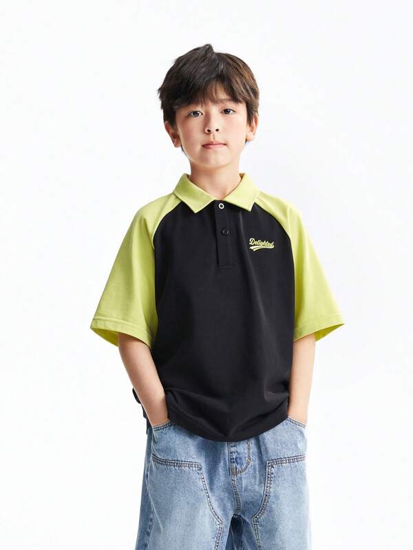 Annil Children's Clothing: Boys, Middle-Aged Children, Collared Short-Sleeved Knitted Shirts, POLO Shirts, Summer