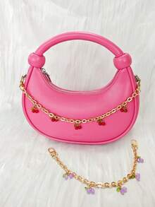 Women Shoulder Crossbody Bag Underarm Cherry Bag Purse Charm Bag Chain Charm Bag Purse Charm Chain Strawberry Bag Decoration Accessories Cherry Decorative Bag Chain Charms Purse Extender Replacement Extension Chain Decorative Bag Strap Chain Straps Charms For Handbag Tote Crossbody Shoulder Bag For Women's Shoulder Bag - Zinc Alloy Bag Chain Charm Bag Decoration Chain Pendant Decorative Bag Chain Charms Accessories - Multicolor - View 11