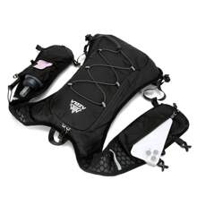 Colete de corrida, mochila de hidratação Camel com bexiga de hidratação de 2L, mochila de água leve, mochila de corrida respirável, colete de hidratação ajustável para corrida de trilha, maratona, corrida, ciclismo