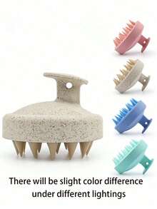 1 件头皮按摩刷，小麦秸秆洗发工具，硅胶发刷，按摩洗发刷，按摩和清洁头皮刷，头皮去角质磨砂膏，去屑工具，男女适用，适用于淋浴沙龙，洗发工具，清洁发刷和淋浴工具，身体按摩刷，手动头部按摩器，沐浴用头皮按摩器，按摩洗发刷，发刷/发梳。家居浴室装饰秋季装饰返校 - 彩色 - 查看 5