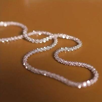 1 PCs Sparkling Minimalist Chain Necklace For Men And Women (18-30 Inches)