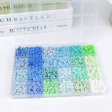 2370 件扁平聚合物粘土黑石珠手链制作套件，适合女孩、成人 - DIY 友谊手链、金珠手链、字母珠、圣诞礼物 - 彩色 - 查看 20