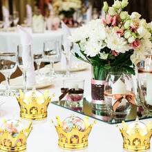 24 件金色皇冠糖果盒，可填充，圆形顶部派对礼物装饰糖果架，非常适合婚礼、生日、派对用品 - 彩色 - 查看 7