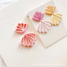 2pcs Boho Style Clay Cutters Set - Polymer Clay Earring Making Tools, Floral Design, DIY Ceramic Jewelry Pendants, Craft Supplies For Jewelry Makers, Beading & Jewelry Making, Without Battery - LM-067 - View 4