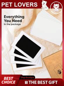 1 Set New Non-Contact Paw Print Stamp Kit With Pet Paw Prints, Pet Paw Prints Without Ink Pad For Saving Cat/Dog Paw Prints As Pet Souvenirs, Great Cat/Dog Memorial Gift