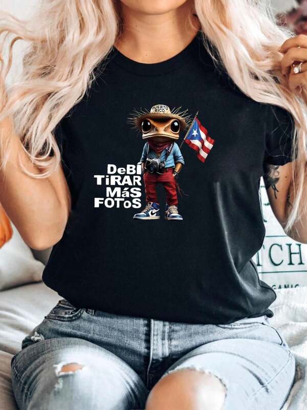 180g Pure Cotton Dtmf , Puerto Rico Shirt, Viva Puerto Rico Style, Boricua Pride T-Shirt, Concho Inspired Design, Puerto Rican Flag Casual Graphic Slightly Stretched Unisex Top For Everyday Wear Fashion Streetwear Breathable Stylish Summer For Women Comfortable Versatile Homme Soft Print Round Neck Short Sleeve